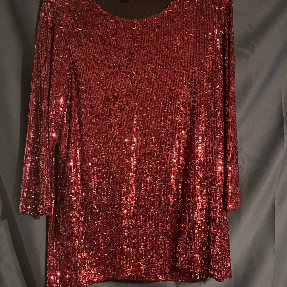 Sequin Red Top
